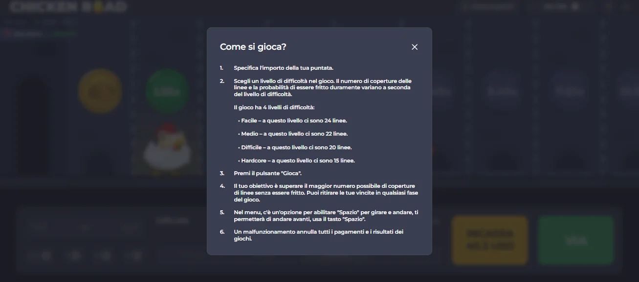 Demo Gioco Chicken Road